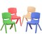 Emma and Oliver 4 Pack Plastic Stackable Pre-K/School Chairs with 10.5"H Seat